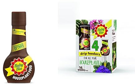 Baby Bio Houseplant Food And Drip Feeder - Fertilizer Bundle for Vibrant and Healthy Plants - Ready to use Food for Plants
