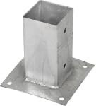 Sud Bois - Soporte para pie de poste (16 x 16 cm, cuadrado), color blanco