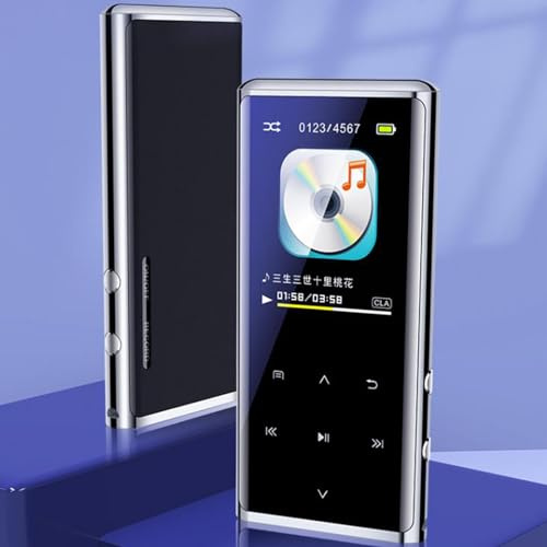 MP3 Player, Mini Music Player with Bluetooths 5.2, HD Noise Reduction, HiFi Sound, Single, FM Radio, MP3 MP4 Players Built in HD Speaker for Sport (32GB Memory)