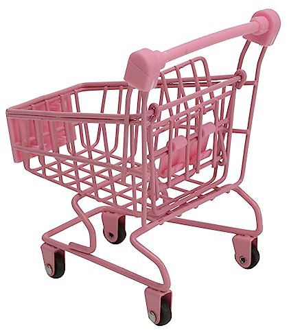 ibasenice 2stücke Mini Einkaufswagen Für Schreibtisch Niedlicher Trolley Aus Robustem Material Aufbewahrung Von Kleinigkeiten Dekoration s Zufällige Farbwahl