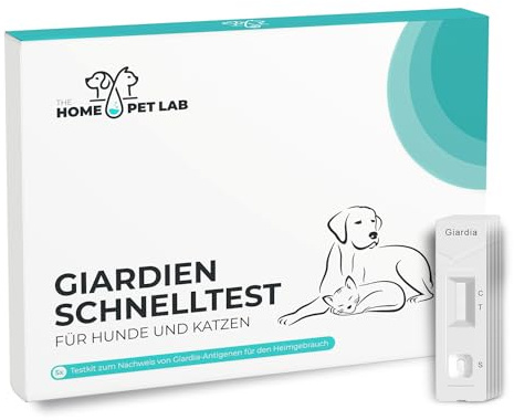 The Home Pet Lab 5 x Giardien Schnelltest Hund & Katze - Giardien-Test zuverlässig als Test bei Darmparasiten und Durchfall - Für Hunde & Katzen bei Giardia (5 x Test)