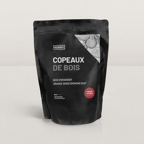 Kokko Copeaux de Bois - Fumage à Chaud Grand Sac de copeaux de 700g Fumée légère et parfumée Fumage de viandes, Poissons, légumes à Chaud