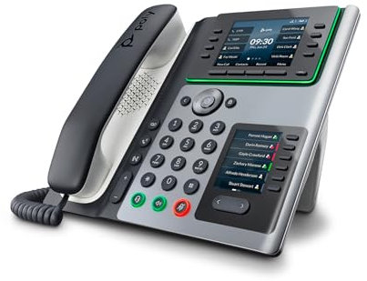 POLY Edge E400 IP phone Black 8 lines IPS