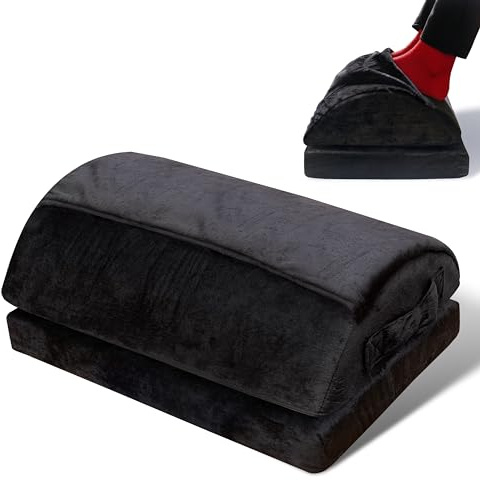 Björn&Schiller Repose-pieds ergonomique, repose-pieds chaud réglable en hauteur, avec poche pour les pieds intégrée, coussin orthopédique, idéal pour le bureau, le bureau et le bureau à domicile