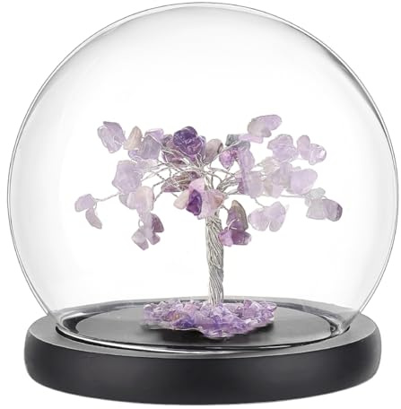 PH PandaHall glas-display kupol-cloche, 13,5 cm glasklocka kupol lock för dekorativa glas monter för blomförvaring hus jul fest tjänst dekoration