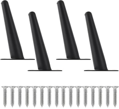 HNJKJEU 4 Stück Möbelfüße,Metall schrankbeine,Schräg Konisch Möbelfüße,für esstisch Couchtische,Schränke,Badezimmerschrank，Sofas und andere Möbelbeine, Tragfähigkeit 300KG (10cm/3.94in Höhe)