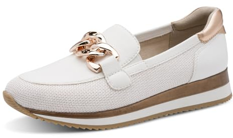 Jana Damen Slipper mit Dicker Sohle Vegan, Damskor, Vit, Roséguld, 38 EU, Vit/roséguld, 38 EU