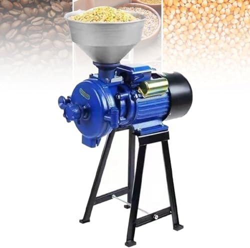 Hydravex Electric Grain Mill Grinder, Dry & Wet Spice Grinder, Commercial Corn Mill with Funnel, Thickness Adjustable Powder Machine, Heavy Duty Feed Flour Cereal Mill Wheat Grinders