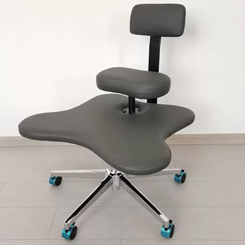 BESTXH 05, Kniestuhl, Ergonomischer Kreuzstuhl Mit GewöLbten Beinen Und Rollen, Verstellbarer Meditationshocker Sitz Ohne Armlehnen, Meditationsstuhl Mit LendenwirbelstüTze