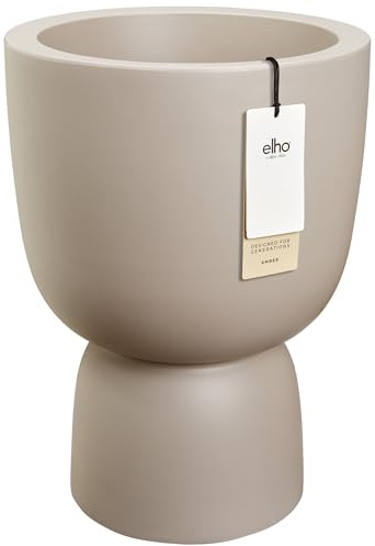 elho Amber Coupe 41cm Blumentopf - Balanced Beige | Ø 41.3 x H 57.9 cm | Für den Innen- und Außenbereich geeignet | 100 % recycelter Kunststoff