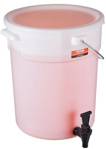 VEVOR Dispensador de Bebidas de 19 L para Fiestas, Dispensador de Jugo de Plástico con Espiga y Tapa, Dispensador de Agua de Jugo de Limonada de Té Helado, para Restaurantes, Hoteles, 218 x 376 mm