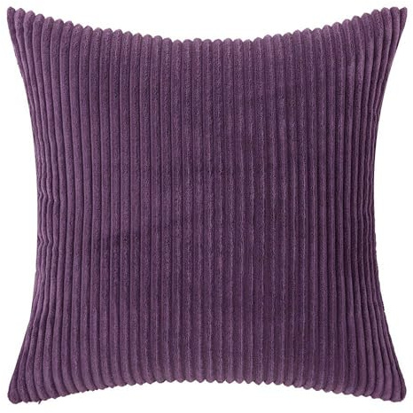 2er Set Kordsamt Kissenbezug Weihnachten, 30x50cm Kord Kissenhülle Kissenbezüge, Dekorative Kissenbezug Sofakissen, Zierkissenbezug Dekokissen, Kissenhülle für Schlafzimmer Wohnzimmer,Dunkelviolett