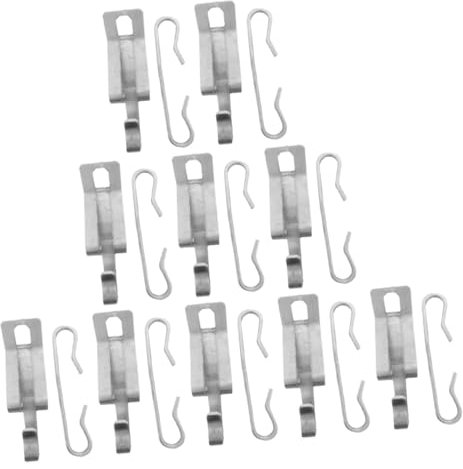 Angoily 20pcs Aluminum Hook Aluminum Clip for Roof Heat Cable Clips Gutter Use As Anchor Tool Kit for Outdoor Cable Spacers Roof Spacers Set