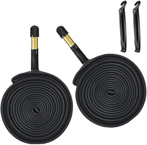 Pair 700 x 32 700 x 35 700 x 38 700 x 40 Inner Tubes 48mm Schrader Valve/Presta Valve for 700c Tyres Road Racing Touring Bicycle Bike (48mm Schrader Valve)