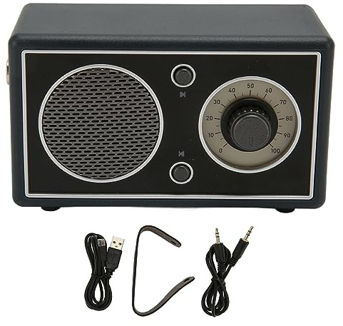 BONKZEBU Wireless Bluetooth Speaker, BT 5.1 450mAh, USB Rechargeable Support, AUX and Memory Card Portable Bluetooth Speaker for Outdoor (Black)