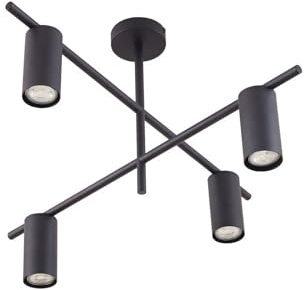 Lindby Deckenlampe Marilou (Modern) in Schwarz aus Metall (4 flammig, GU10) - Deckenleuchte Lampe Wohnzimmerleuchte