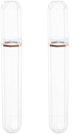 Healeved Lot De 2 Tube À Cigare Transparent BoîTe De Rangement Pour Cigare Individuel Avec Joint HerméTique ÉTui En Plastique Pour Voyage ContrôLe De L'Humidité 18.50 X 2.60 X 2.60 Cm