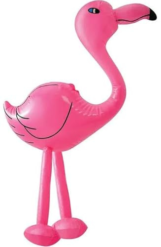Inflatable Pink Flamingo 64cm – Blow Up Bird Toy for Luau, Summer Parties, Pool Decor & Kids Jungle Safari Theme – Fun Tropical Prop