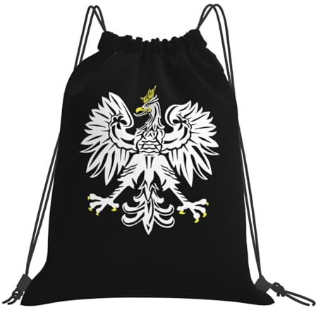 Multifunktionaler Turnbeutel Mit Kordelzug 36X42Cm Polnisch Polska Beutel Zum Bemalen Outdoor Sportarten Gym Bag Für Kinder, Schule, Yoga