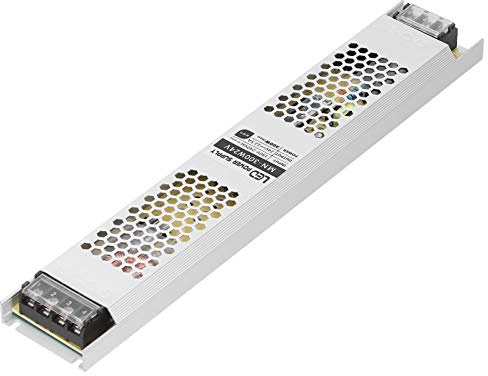 ViaGasaFamido Transformador LED 300W Fuente de Alimentación 24V Controlador Impermeable IP68 Aleación Aluminio AC190-240V para Iluminación Exterior Exterior Impermeable 300W