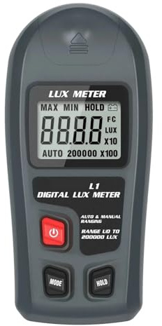 luxómetro Digital, Luxómetro Digital, Iluminómetro, 0200.000 Lux, LCD, Luz De Bolsillo, Medidor Lux/FC, Sensor, Fotómetro para viviendas, Agricultura y almacenes