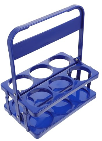 HOLIDYOYO Portable Beer Bottle Holder Basket with Smooth Edges Premium Plastic Wine Rack for Bar and Outdoor Use Foldable Blue Drink Carrier Suitable for Festivals and Picnics