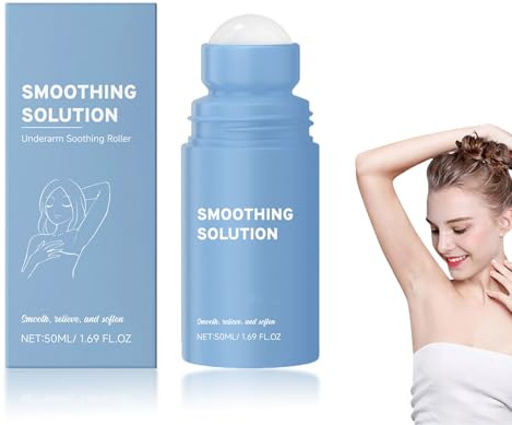 Utjämnande lösning för inåtväxande hår, roll, fuktgivande och fuktgivande serum för armhålor, ansikte och intima områden, snabb behandling mot stötar och irritation för kvinnor och män