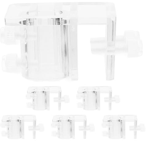 Hohopeti 6pcs Transparent Acrylic Aquarium Hose Clips for Fish Tank Water Pipe Fixing Soft Tube Clamp Holder for Filter and Pump Tank Net Mounting Fixture