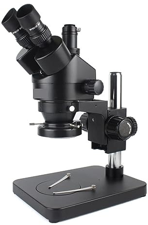 Mikroskope, Simul Focal Industrielles Trinokular-Stereomikroskop, Digitale Vergrößerung, Kontinuierlicher Zoom 7X – 45X, For Telefonreparatur, Löten