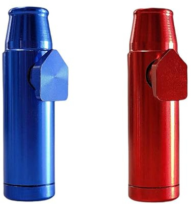 2 PCS Leak-Proof Bottle Red and Blue Kitchen Spice Bottles | Aluminum Alloy Pepper Shaker for Kitchen Travel Outdoor Powder Dispenser