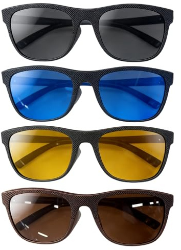 Ceriselle Solglasögon för män, polariserade solglasögon och UV400-glasögon för män och kvinnor, sportglasögon för fiske, cykling och bilkörning (4-pack)