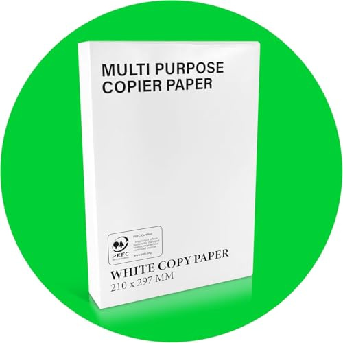 delka Multi-Purpose A4 Printer Paper, 75gsm A4 Paper Single Ream, 500 Sheets, White