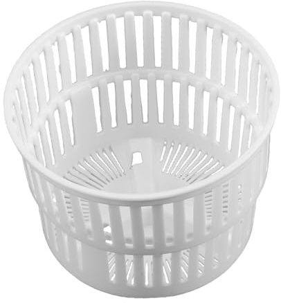 Plastic Washing Machine Basket Foldable Collapsible Mini Washer | White, 16.00x16.00x12.00cm Size, Evenly Spaced Drainage Holes, for Dorms and Small Apartments