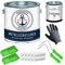 Hamburger Lack-Profi Barniz protector para metales mate azul cobalto RAL 5013 azul pintura metálica pintura protectora para metal con juego de pintura (X300) y dilución (1 L) (2,5 L)