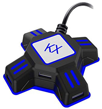 JENPECH Adapter Controller - Gaming-Tastatur-Konverter - KX USB Game Controller Converter Keyboard Mouse Adapter Kompatibel mit Switch/Xbox/PS4/PS3 Schwarz