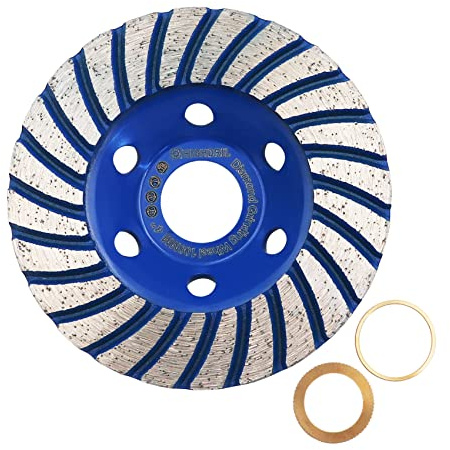 HIGHDRIL Diamant Schleiftopf Beton Doppelreihig 100MM x 22,23MM für Winkelschleifer - Diamant Schleiftopf für Stein,Beton,Fliesenkleber,Granit,Mauerwerk