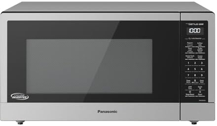 Panasonic NN-SN76LS 1.6 cu.ft Cyclonic Inverter Countertop Microwave Oven 1250Watt Power with Genius Sensor Cooking, 19.44D x 21.88W x 11.94H, Stainless Steel