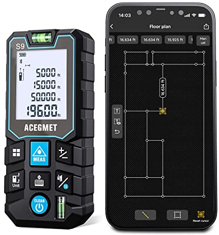 ACEGMET S9 Laser Distance Meters 70M Bluetooth