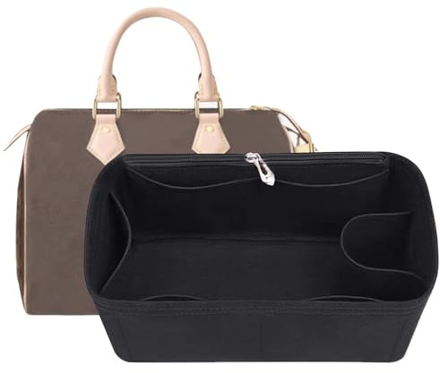 Lckaey 1083black Einsatz für Handtaschen Speedy 35, Organizer-Einsatz, für Monogramm-Tasche, Handtaschen-Schutzeinsatz​, schwarz, Größe XL