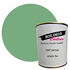 BOX DECO COULEURS Vernice legno per interni esterni a base acrilica effetto velluto-raso Aqua Legno - 750 ml, verde cactus