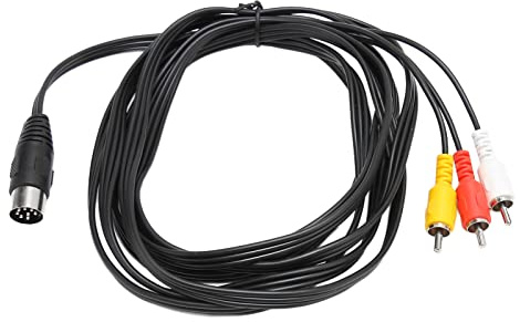 DIN 8-Pin auf 3 -Kabel, DIN 8-Pin-Stecker auf 3 -Stecker, Stereo-AV-Draht für Video-Audio-Geräte-Signalausgang, 9,8 Fuß