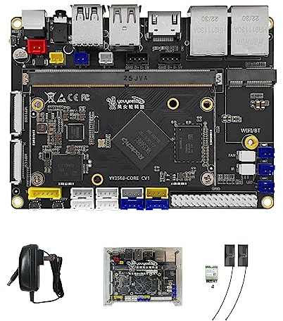 youyeetoo YY3568 Devkit,2GB LPDDR4 16GB Emmc, RK3568 Open Source Entwicklungsboard, Rich Interface 5X Seriell/ 6X USB/4x Display/Dual Gigabit/PCIE/WiFi/BT, für YY3568-CORE SOM (Kit A)