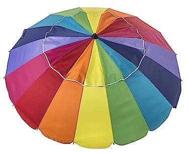 Creaciones Llopis Ombrellone Spiaggia Grande Antivento 240 cm., 220 cm. 200 cm., multicolore, 200 cm.