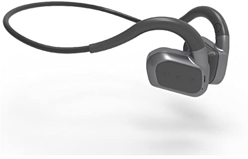 Cuffie Bluetooth senza fili a conduzione ossea ipx8 Cuffie da nuoto Impermeabili Fitness all'Aperto 32 GB di Memoria Lettore MP3 (Grigio)