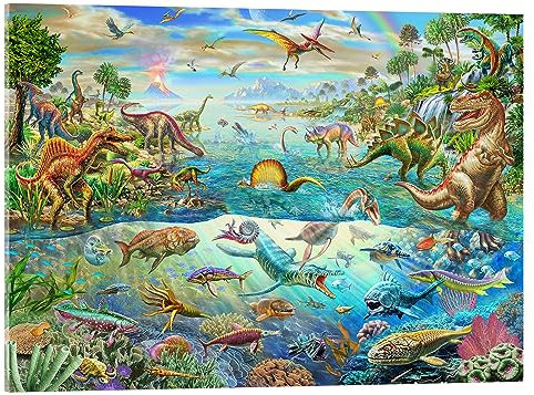 Posterlounge Prähistorisches Paradies Acrylglasbild von Adrian Chesterman 90 x 70 cm Wandbilder Wanddeko