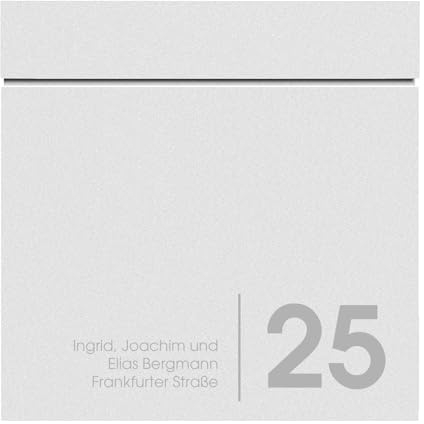 Design-Briefkasten Weiss mit Zeitungsfach personalisiert Postkasten mit Zeitungsrolle MOCAVI Box 713 9003 NF72a Wandbriefkasten RAL 9003 matt Weiss Postbox modern wetterfest