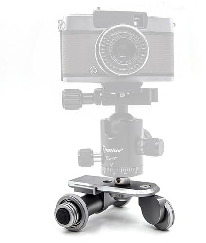 FXNFXLA Carrello per Fotocamera motorizzato a 3 Ruote, Carrello per videocamera motorizzato con Testa a Sfera, Carrello per Carrello con Binario Elettrico per Fotocamera DSLR