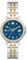 Skagen Signatur Uhr für Damen, Quarzwerk mit Edelstahl- oder Lederarmband, Silberton und Blau, 34MM