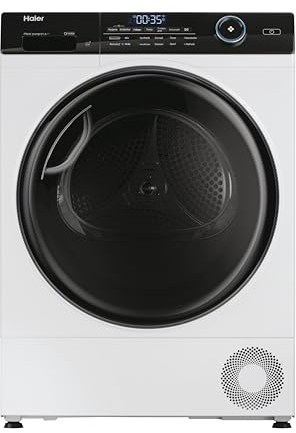 Haier I-PRO SERIE 5 HD91-A3959E Wärmepumpentrockner / 9 kg/A+++ / Smart Home - Wi-Fi & hOn App/Hygiene-Funktion/I-Refresh Dampfprogramm/Schontrommel [Energieklasse A+++]