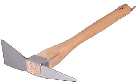Tbest Hacke, Spitzhacke, Einfach, Praktisch, Feine Verarbeitung, Edelstahl, Holz, Werkzeuge, Heimgartenarbeit